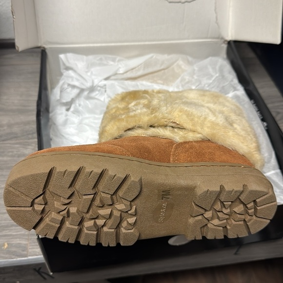 Style & Co. Womens Witty Leather Closed Toe Mid Calf Cold Weather boots Tan - Picture 3 of 5